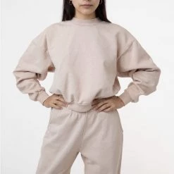 Los Angeles Apparel HF06GD - 14 Oz Pigment Dye Heavy Fleece Cropped Mock Neck Pullover