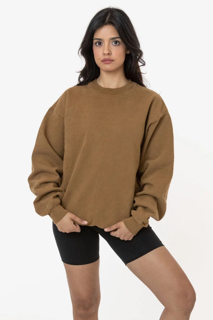 Los Angeles Apparel Women's HF07GD Mix - 14oz. Garment Dye Heavy Fleece Pullover Crewneck Sweatshirt (New & Now) 10 Los Angeles Apparel Women's HF07GD Mix - 14oz. Garment Dye Heavy Fleece Pullover Crewneck Sweatshirt (New & Now)