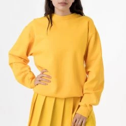 Los Angeles Apparel Women's HF07GD Unisex - 14oz. Garment Dye Heavy Fleece Pullover Crewneck Sweatshirt