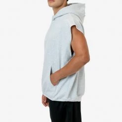 Los Angeles Apparel Men's HF-08 - 14 Oz. Heavy Fleece Sleeveless Hooded Pullover