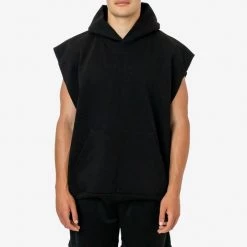 Los Angeles Apparel Men's HF-08 - 14 Oz. Heavy Fleece Sleeveless Hooded Pullover