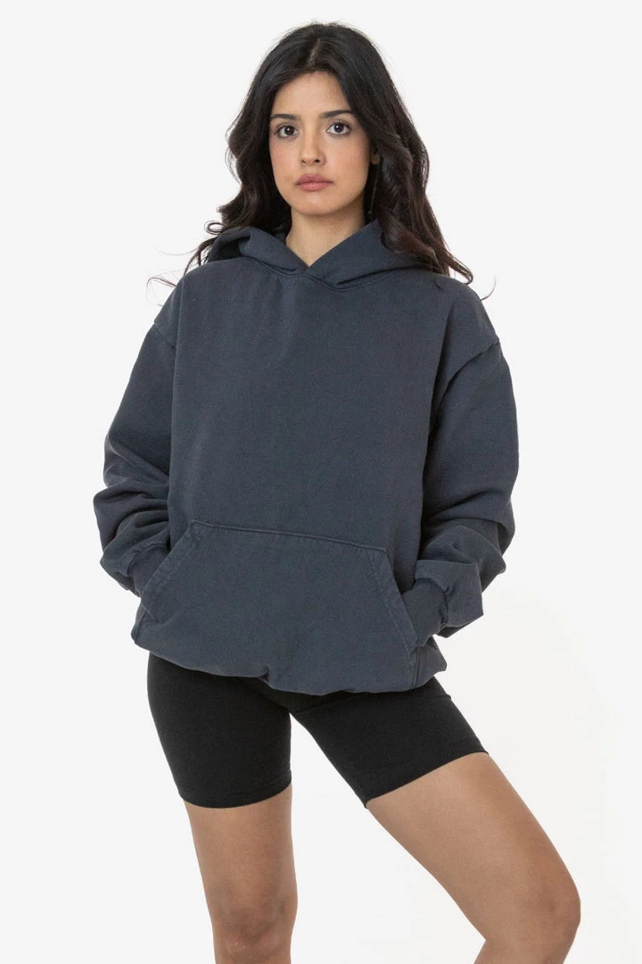 Los Angeles Apparel Women's HF09GD Unisex - Garment Dye 14oz. Heavy Fleece Hooded Pullover Sweatshirt (New & Now) 5 Los Angeles Apparel Women's HF09GD Unisex - Garment Dye 14oz. Heavy Fleece Hooded Pullover Sweatshirt (New & Now)