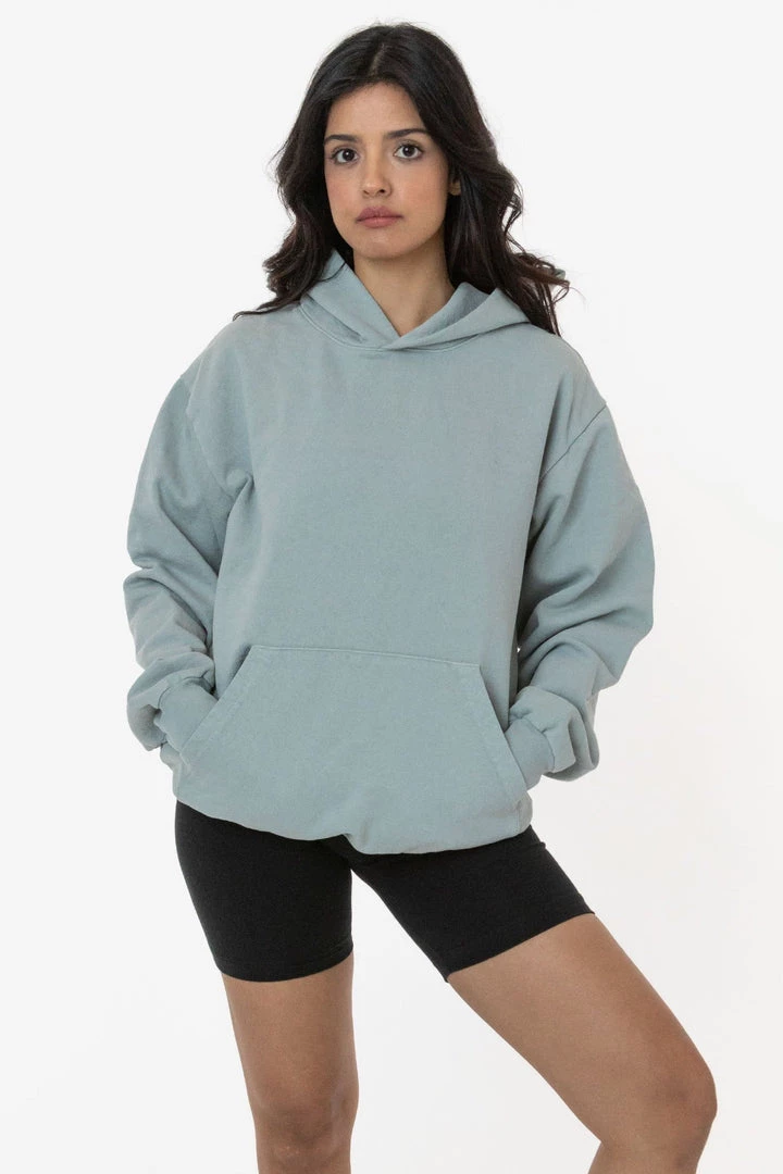 Los Angeles Apparel HF09GD Mix - Garment Dye 14oz. Heavy Fleece Hooded Pullover Sweatshirt (New & Now) Women's 6 Los Angeles Apparel HF09GD Mix - Garment Dye 14oz. Heavy Fleece Hooded Pullover Sweatshirt (New & Now) Women's