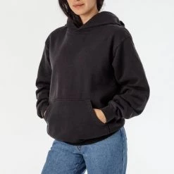 Los Angeles Apparel HF09GD Unisex - Garment Dye 14oz. Heavy Fleece Hooded Pullover Sweatshirt Women's