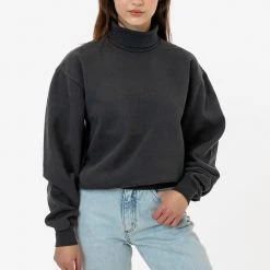 Los Angeles Apparel Women's HF13GD Unisex - 14 Oz Heavy Fleece Turtleneck Sweatshirt