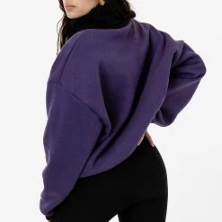 Los Angeles Apparel HF-313 - Heavy Fleece Oversized Turtleneck Sweater With Contrast Rib Women's