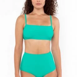 Los Angeles Apparel RRS075 - The Ribbed Minimalist Crop Swim Top