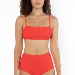 Los Angeles Apparel RRS075 - The Ribbed Minimalist Crop Swim Top