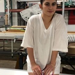 Los Angeles Apparel Women's 24056 Mix - Fine Jersey V-Neck T-Shirt