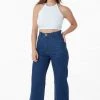 Los Angeles Apparel RDNW09 - High Waisted Wide Leg Denim Jean