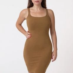 Los Angeles Apparel 83081GD - Garment Dye Cotton Spandex Tank Dress Women's