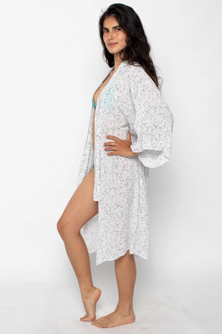 Los Angeles Apparel RPR01 - Printed Rayon Kimono Robe Women's 4 Los Angeles Apparel RPR01 - Printed Rayon Kimono Robe Women's