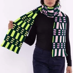 Los Angeles Apparel JQSCARF21 - Misaligned Stripe Scarf Women's