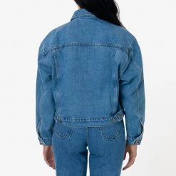 Los Angeles Apparel Women's RDNW03 - Denim Cropped Jacket