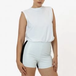 Los Angeles Apparel RLH747 - 2 Tone Leather Ottoman Short Women's 10 Los Angeles Apparel RLH747 - 2 Tone Leather Ottoman Short Women's