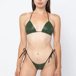 Los Angeles Apparel Women's RLH3436 - Leather Nylon String Bikini Top 39 Los Angeles Apparel Women's RLH3436 - Leather Nylon String Bikini Top