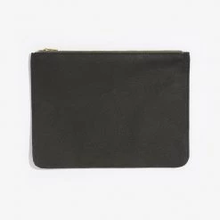 Los Angeles Apparel RLH3434 - Small Leather Zip Pouch Women's