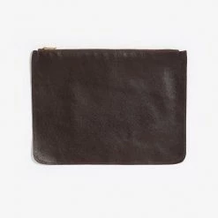 Los Angeles Apparel RLH3434 - Small Leather Zip Pouch Women's
