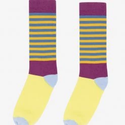 Los Angeles Apparel Women's MTSTRSOCK - Multi Stripe Colorblock Sock