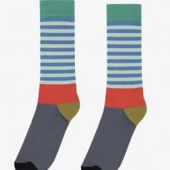 Los Angeles Apparel Women's MTSTRSOCK - Multi Stripe Colorblock Sock