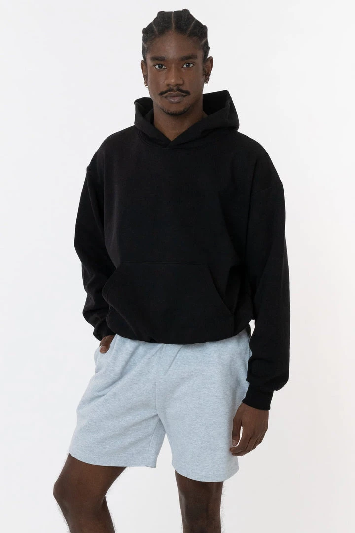 Los Angeles Apparel Men's MWF1049 - 10 Oz. Mid-weight Poly Cotton Fleece Wide Hoodie 3 Los Angeles Apparel Men's MWF1049 - 10 Oz. Mid-weight Poly Cotton Fleece Wide Hoodie