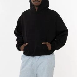 Los Angeles Apparel Men's MWF1049 - 10 Oz. Mid-weight Poly Cotton Fleece Wide Hoodie