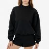Los Angeles Apparel Women's MWF1047 Unisex - 10 Oz. Mid-weight Poly Cotton Fleece Wide Crewneck