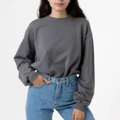 Los Angeles Apparel MWT07GD Unisex - Long Sleeve Garment Dye French Terry Pullover 19 Los Angeles Apparel MWT07GD Unisex - Long Sleeve Garment Dye French Terry Pullover