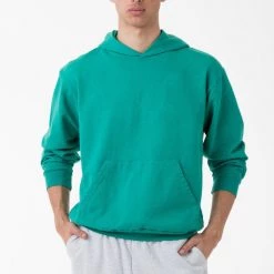 Los Angeles Apparel MWT09GD - Long Sleeve Garment Dye French Terry Pullover Hoodie