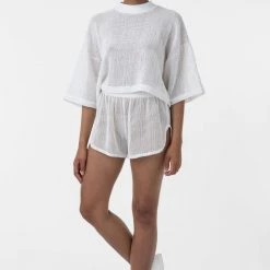 Los Angeles Apparel RIN331 - Cotton Fishnet Crop Top