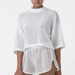 Los Angeles Apparel RIN331 - Cotton Fishnet Crop Top
