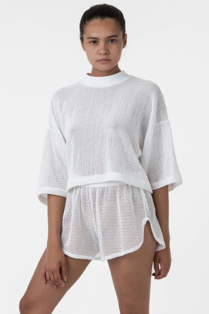 Los Angeles Apparel Women's RIN304 - Cotton Fishnet Shorts 4 Los Angeles Apparel Women's RIN304 - Cotton Fishnet Shorts