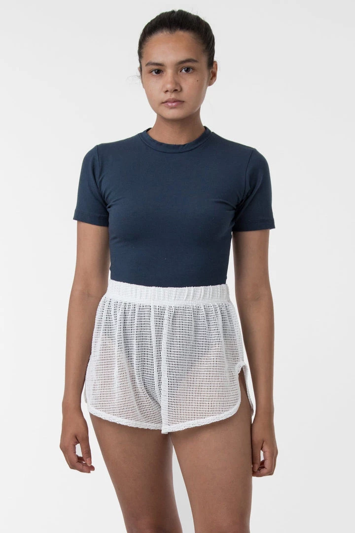 Los Angeles Apparel Women's RIN304 - Cotton Fishnet Shorts 6 Los Angeles Apparel Women's RIN304 - Cotton Fishnet Shorts