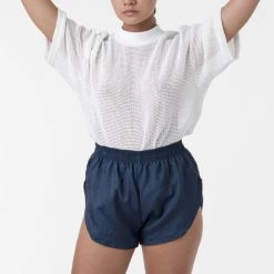 Los Angeles Apparel RIN401 - Cotton Mock Neck Fishnet T-Shirt 18 Los Angeles Apparel RIN401 - Cotton Mock Neck Fishnet T-Shirt