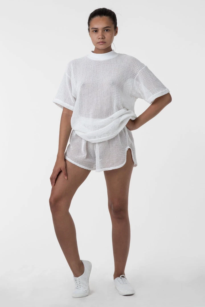 Los Angeles Apparel RIN401 - Cotton Mock Neck Fishnet T-Shirt 8 Los Angeles Apparel RIN401 - Cotton Mock Neck Fishnet T-Shirt