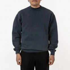 Los Angeles Apparel Women's HF07GD Mix - 14oz. Garment Dye Heavy Fleece Pullover Crewneck Sweatshirt (New & Now)