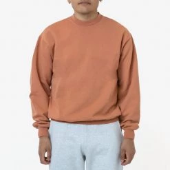 Los Angeles Apparel HF07GD - 14oz. Garment Dye Heavy Fleece Pullover Crewneck Sweatshirt (New & Now) Men's 14 Los Angeles Apparel HF07GD - 14oz. Garment Dye Heavy Fleece Pullover Crewneck Sweatshirt (New & Now) Men's