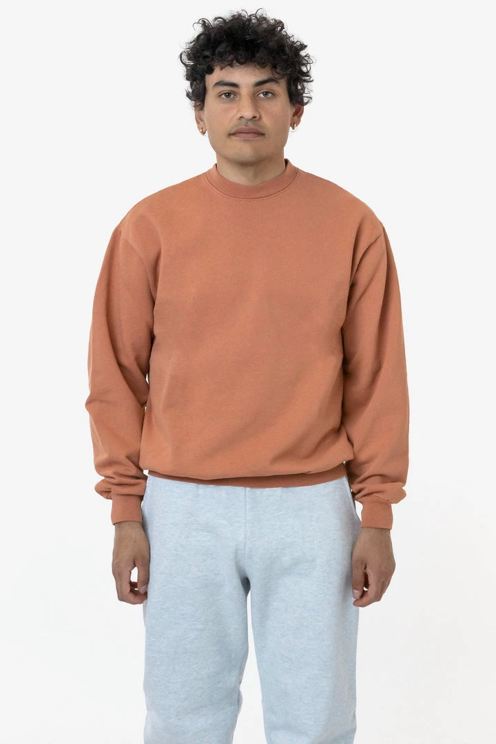 Los Angeles Apparel HF07GD - 14oz. Garment Dye Heavy Fleece Pullover Crewneck Sweatshirt (New & Now) Men's 7 Los Angeles Apparel HF07GD - 14oz. Garment Dye Heavy Fleece Pullover Crewneck Sweatshirt (New & Now) Men's