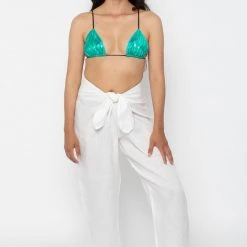 Los Angeles Apparel Women's RLIN325 - Linen Tie Front Pants 15 Los Angeles Apparel Women's RLIN325 - Linen Tie Front Pants