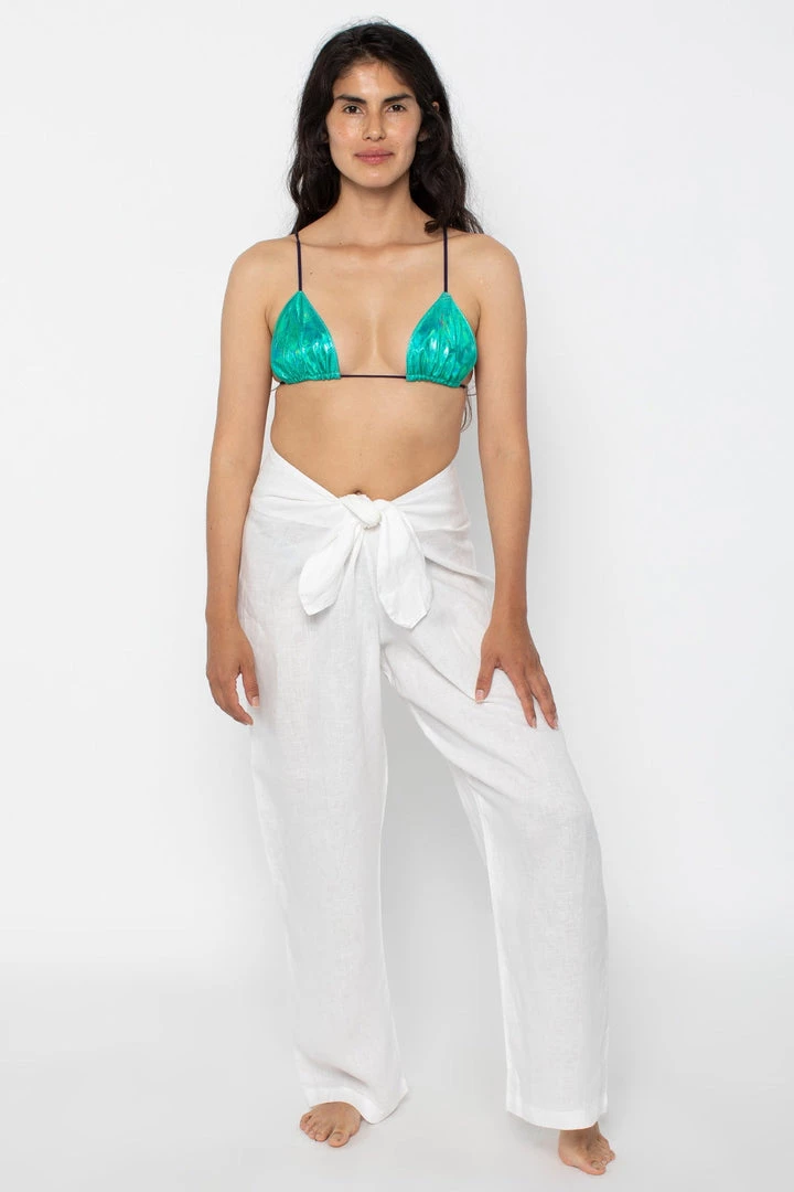 Los Angeles Apparel Women's RLIN325 - Linen Tie Front Pants 5 Los Angeles Apparel Women's RLIN325 - Linen Tie Front Pants