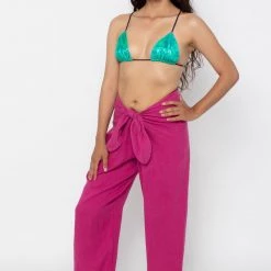 Los Angeles Apparel Women's RLIN325 - Linen Tie Front Pants 20 Los Angeles Apparel Women's RLIN325 - Linen Tie Front Pants