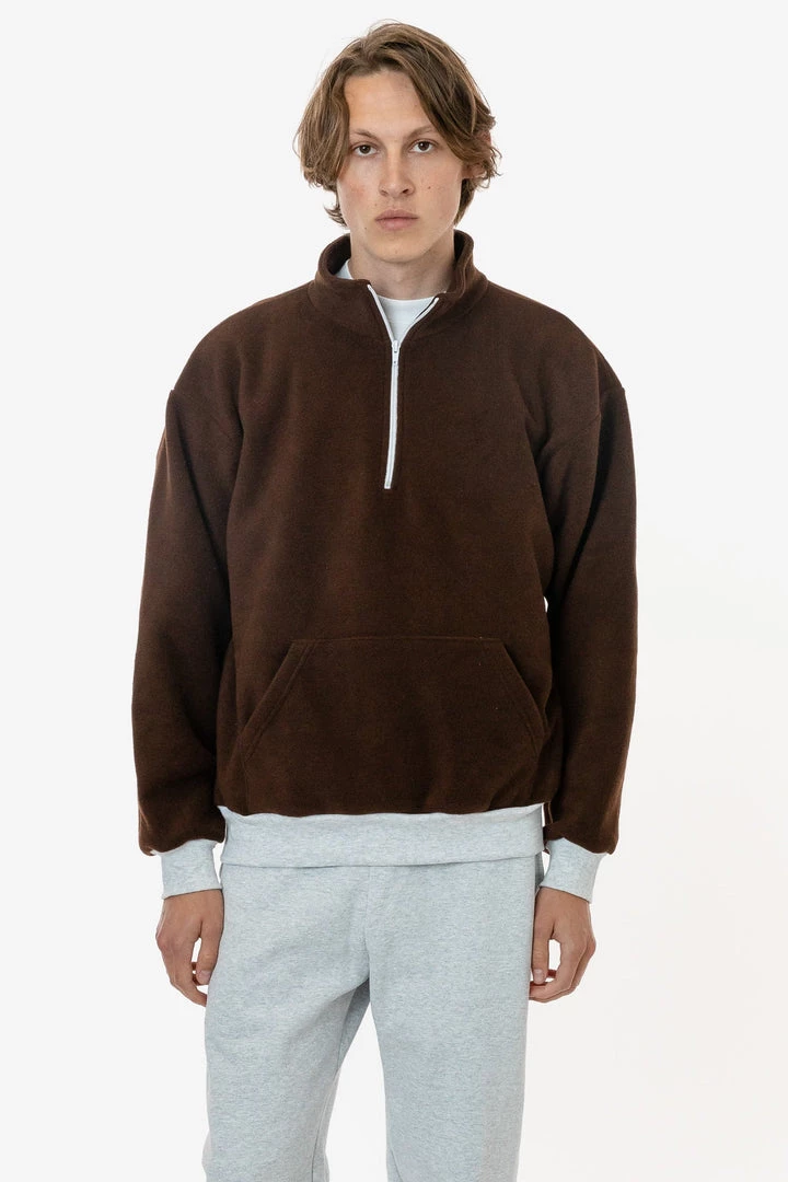 Los Angeles Apparel Men's PF408 - Polar Fleece Half Zip Pullover 4 Los Angeles Apparel Men's PF408 - Polar Fleece Half Zip Pullover