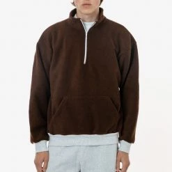 Los Angeles Apparel PF408 Mix - Polar Fleece Half Zip Pullover Men's 16 Los Angeles Apparel PF408 Mix - Polar Fleece Half Zip Pullover Men's