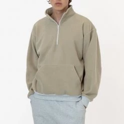Los Angeles Apparel PF408 Mix - Polar Fleece Half Zip Pullover Men's 20 Los Angeles Apparel PF408 Mix - Polar Fleece Half Zip Pullover Men's