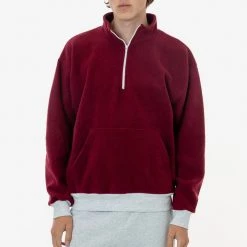 Los Angeles Apparel Men's PF408 - Polar Fleece Half Zip Pullover 13 Los Angeles Apparel Men's PF408 - Polar Fleece Half Zip Pullover
