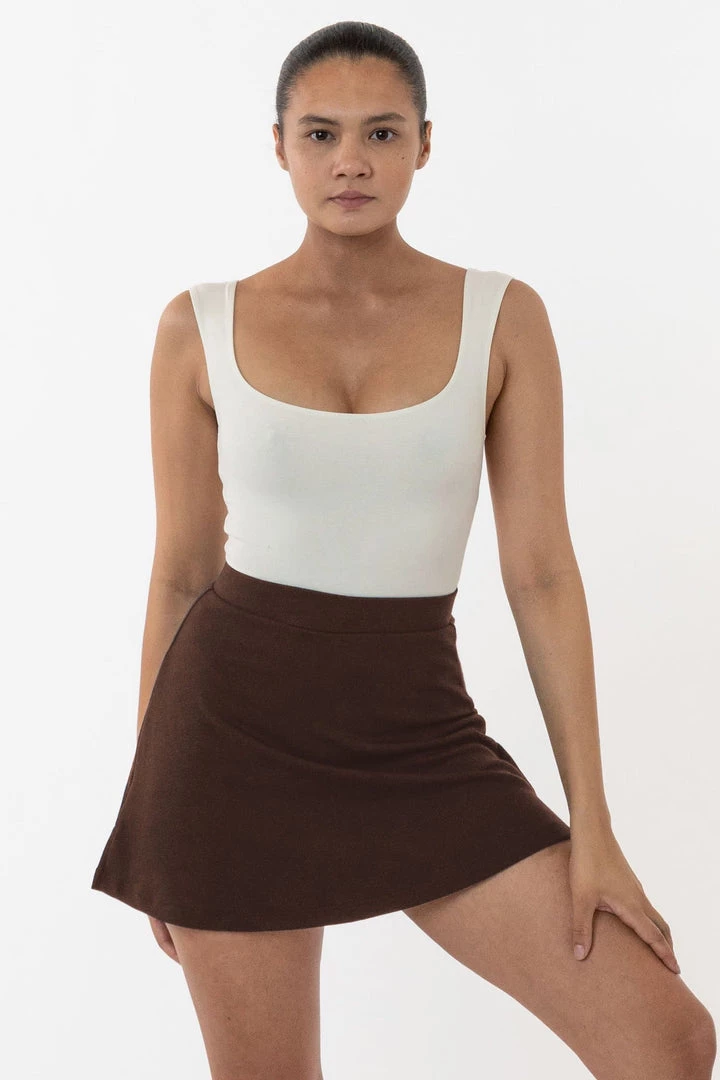 Los Angeles Apparel PON481 - Ponte A-Line Skort Women's 7 Los Angeles Apparel PON481 - Ponte A-Line Skort Women's