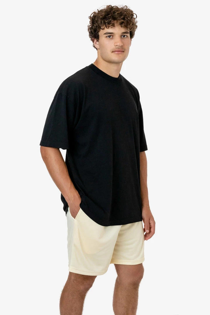 Los Angeles Apparel Men's PPQ42 - Poly Pique Mesh Mid-Length Shorts 3 Los Angeles Apparel Men's PPQ42 - Poly Pique Mesh Mid-Length Shorts