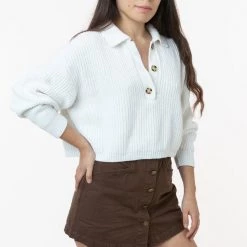 Los Angeles Apparel FM30GD - Fisherman Cropped Polo Pullover