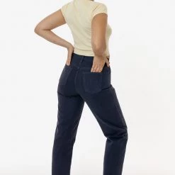 Los Angeles Apparel RBDW01GD - Garment Dye Women's Relaxed Fit Bull Denim Jean (New Colors)