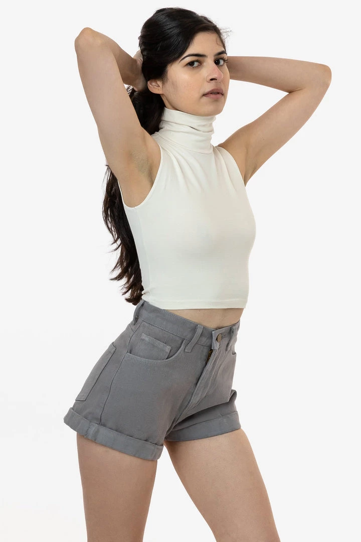 Los Angeles Apparel RBDW05GD - Bull Denim Garment Dye Cuff Short (Summer Color Edition) Women's 12 Los Angeles Apparel RBDW05GD - Bull Denim Garment Dye Cuff Short (Summer Color Edition) Women's